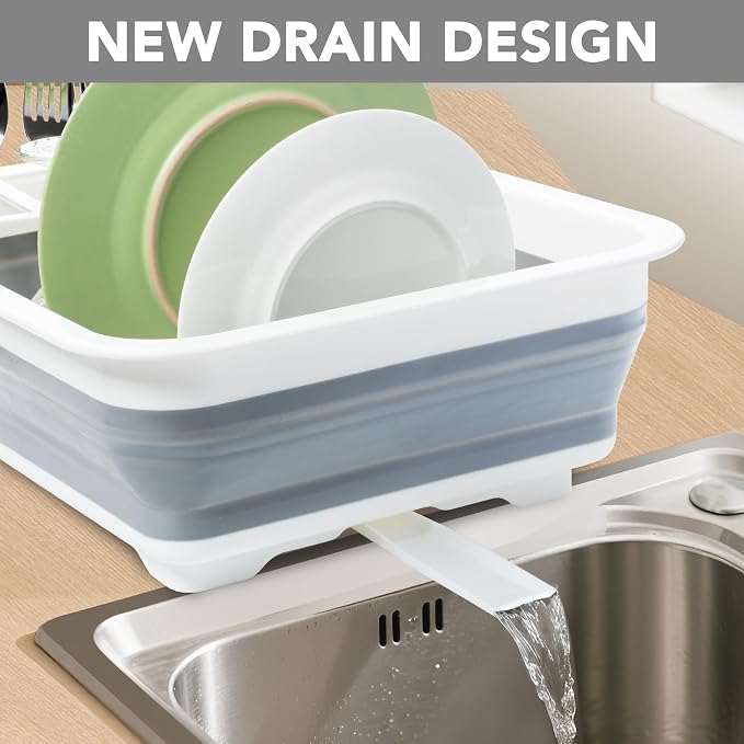 Tiawudi Collapsible Dish Drying Rack, Pop Up Dinnerware Drainer, Portable Plate - Image 3