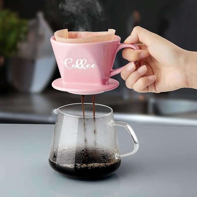 Pour Over Coffee Maker, Ceramic Pour Over Coffee Dripper, Manual Brew Maker - Image 6