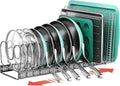ORDORA Pots and Pans Organizer Under Cabinet, Expandable 11.8"-22.8" Pot Lid by ORDORA