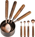 Copper Measuring Cups & Spoons Set 8, Stainless Steel Measuring Cups and Spoons by Smithcraft