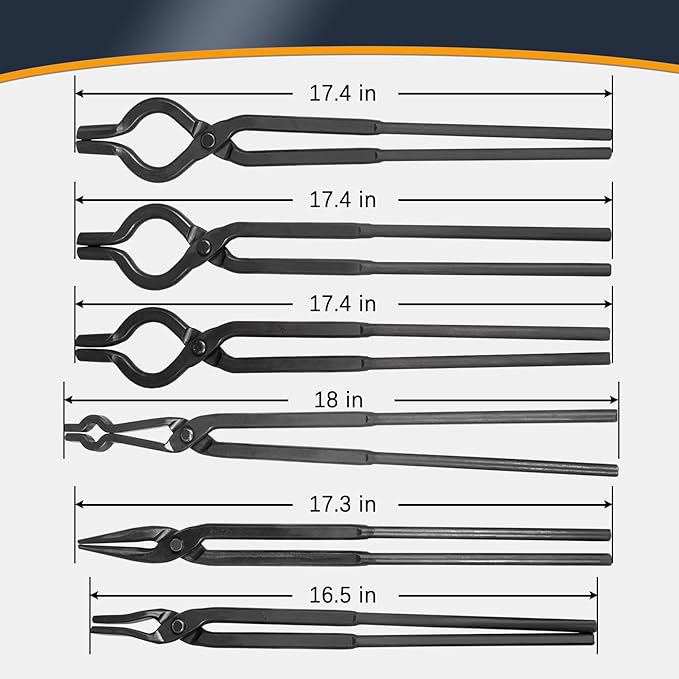 Blacksmith Knife Making Tongs Set - Image 8