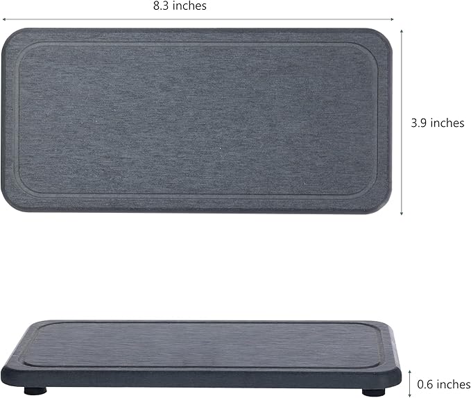 NiuYichee 2 Pcs Water Absorbing Stone Trays, Kitchen/Bathroom Sink Soap Dish - Image 6