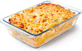 NUTRIUPS 2.4QT Rectangular Deep Glass Baking Dish, Glass Baking Pan by NUTRIUPS