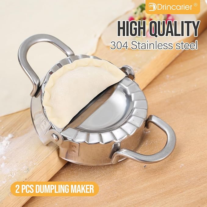 Stainless Steel Dumpling Ravioli Maker Press, 2 Pack Pierogi Mold - Image 3