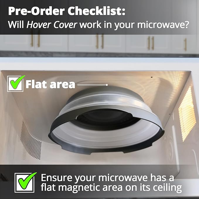 HOVER COVER 2 PACK Magnetic Microwave Splatter Cover - Image 3