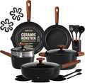 CAROTE 21pcs Cookware Set Nonstick Pots and Pans Set, Ceramic Cookware Set by CAROTE
