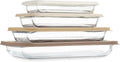 COOK WITH COLOR 8 PC. Glass Baking Dish Set with Lids by CookwithColor