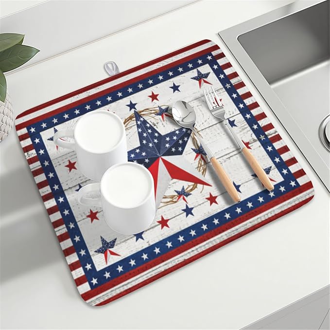 4th of July Patriotic Dish Drying Mat - Image 8
