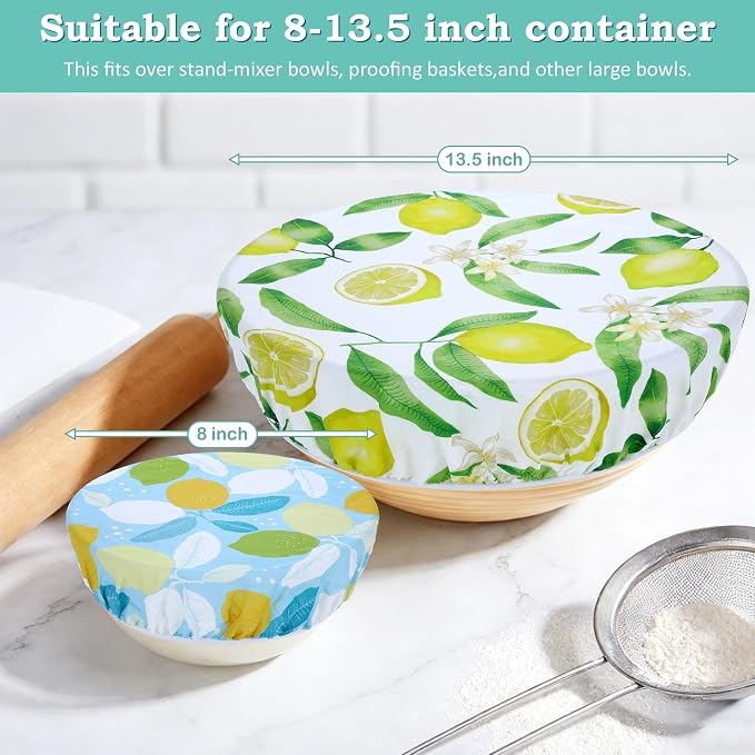 2 Large Reusable Beeswax Bowl Covers - Image 5
