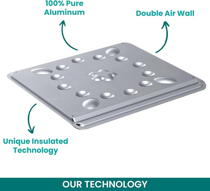 Baker's Secret 2pcs Pure Aluminum Insulated Cookie Sheet Commercial Grade - Image 3