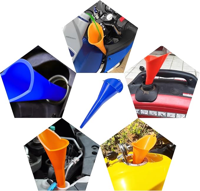 2 PCS Oil Funnel, Automotive Multi-Function Plastic Fuel Funnel - Image 4