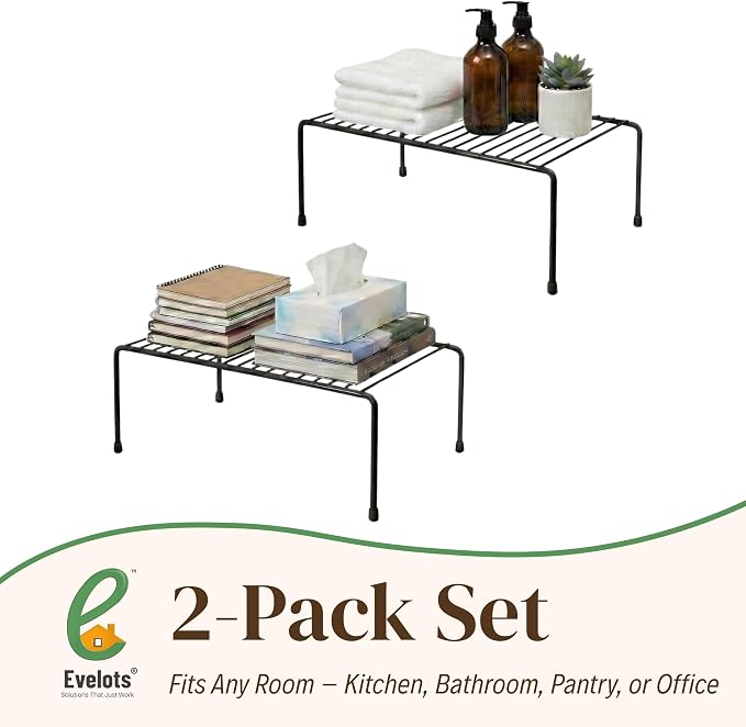 Evelots Kitchen Cabinet Wire Shelf Organizer/Rack - Image 7