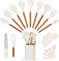Silicone Kitchen Utensils Set & Holder: Cooking Utensils Set by Smirly