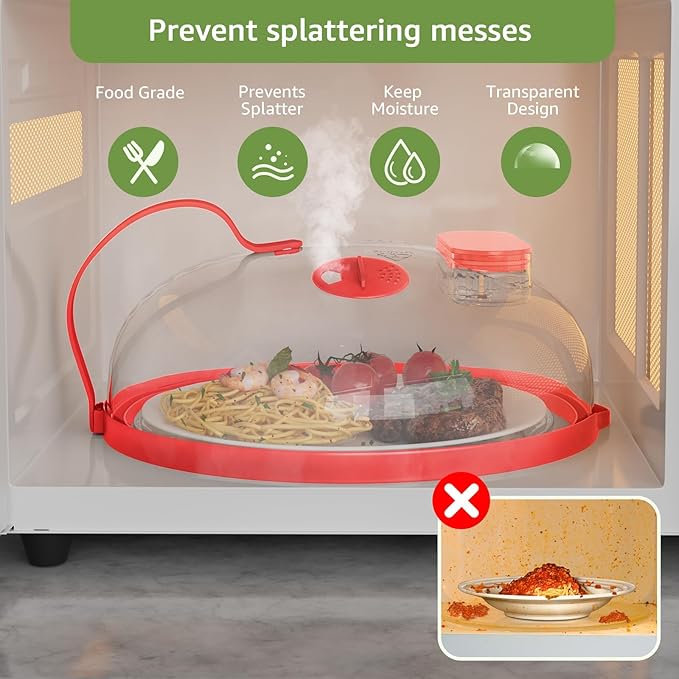 Microwave Splatter Cover with Water Steamer - Image 2
