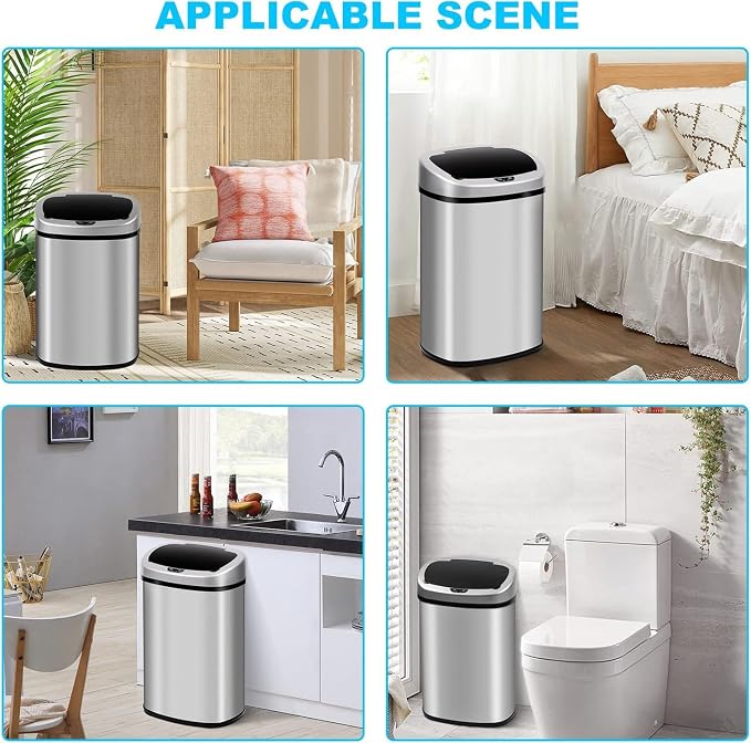 Bigacc Kitchen Trash Can | Stainless Steel 13 Gallon Trash Can | 50L Touch Free - Image 9