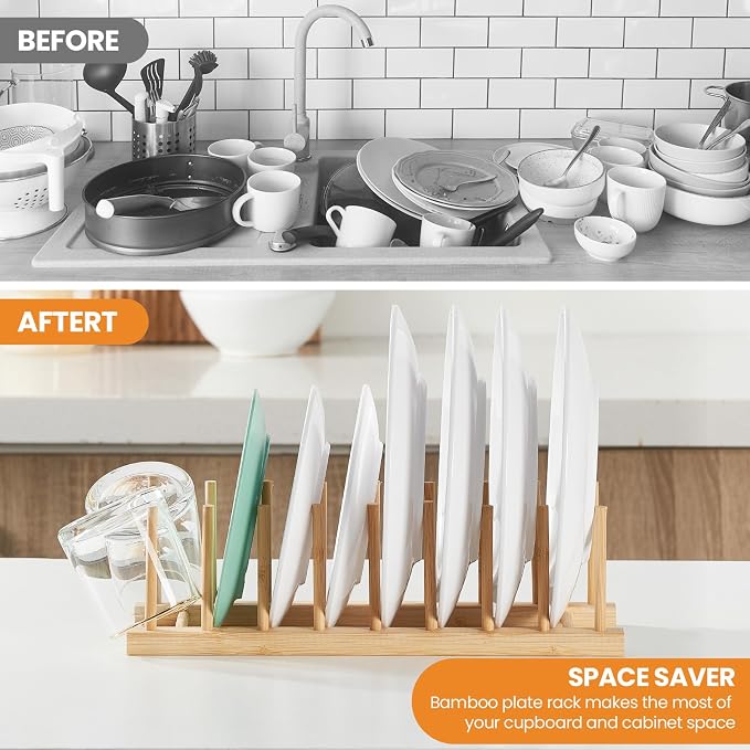 4 PCS Bamboo Dish Dying Rack - Image 2