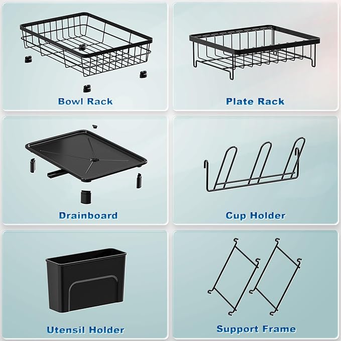 GAOKASE Dish Drying Rack, Stainless Steel-Dish Rack, Dish Racks - Image 5