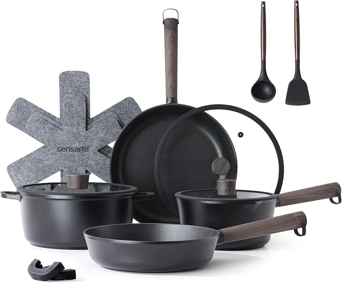 SENSARTE 13Pcs Pots and Pans Set Nonstick Cookware Set Kitchen Cooking Frying by SENSARTE