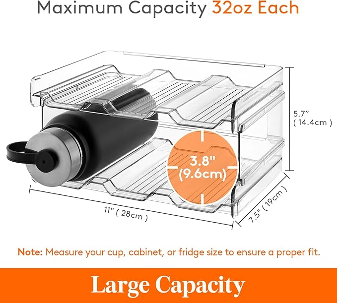 Lifewit 2 Tier Stackable Water Bottle Organizer - Image 4