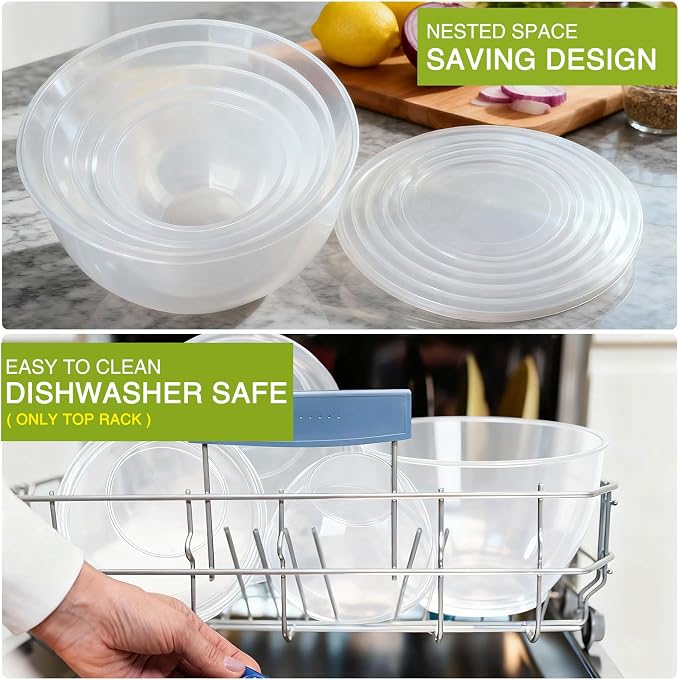 Greentainer Plastic Mixing Bowls - Image 8