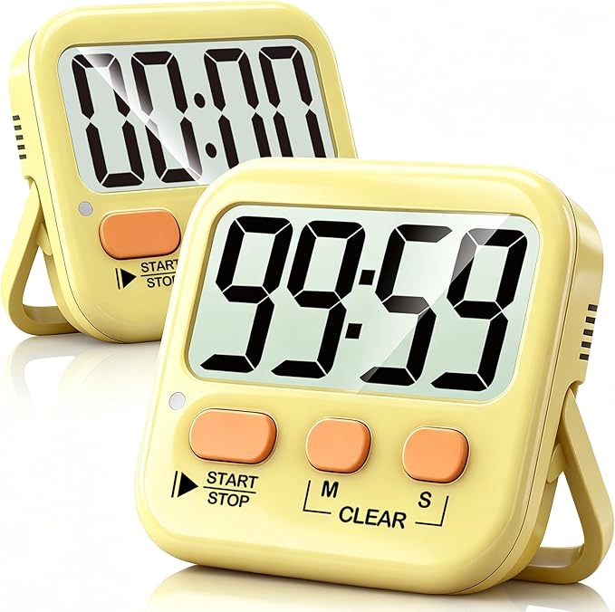 Antonki 2 Pack Digital Timer for Kids, Magnetic Countdown Kitchen Timers for by Antonki