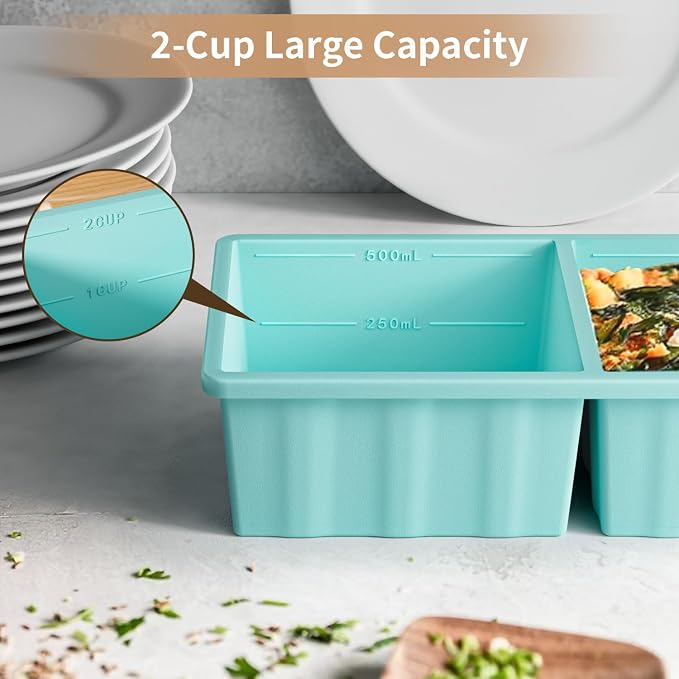 Silicone Freezer Tray for Soup Ice Cubes: 2-Cup Freezing Tray - Image 6