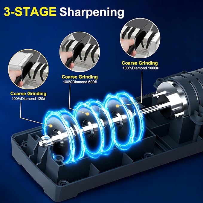 Knife Sharpener Electric, 3-Stage Professional Kitchen Sharpener - Image 3