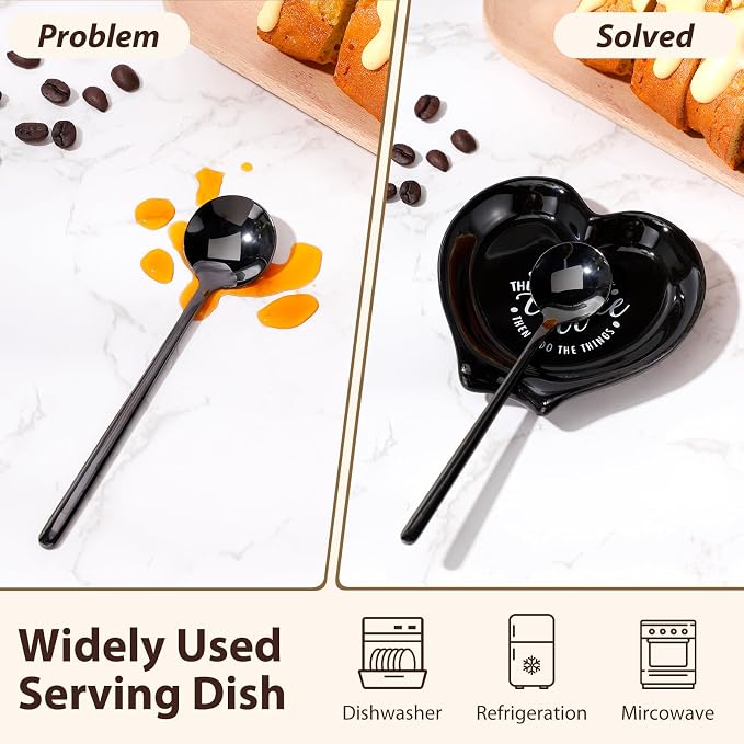 FoldTier 2 Pcs Ceramic Coffee Spoon Rest - Image 4