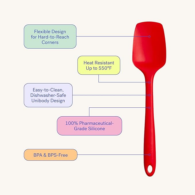 GIR: Get It Right Silicone Spatula Spoonula, Non toxic cooking utensils - Image 3