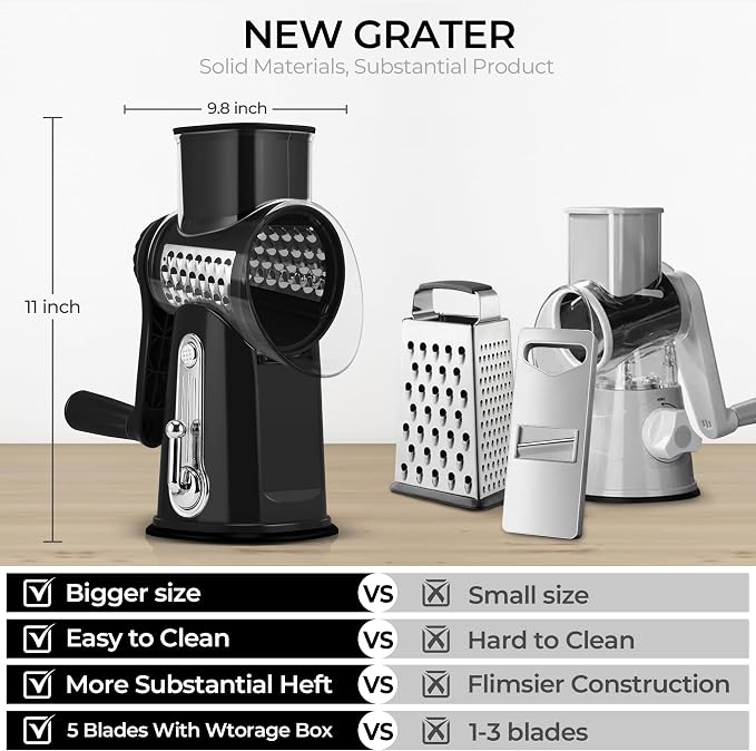 SUSTEAS Rotary Cheese Grater - Image 5