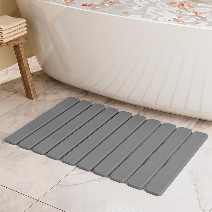 Foldable Stone Bath Mat, Quick Dry Stone Drying Mats by SummerKiss
