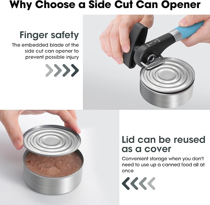 Beneno Can Opener, Manual Side Safe Cut Can Opener Smooth Edge - Image 4