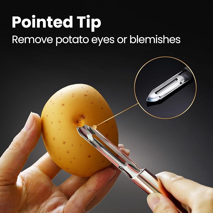 Vegetable Peeler, Ultra Sharp Potato Peeler, Seamless One-Piece Design - Image 3