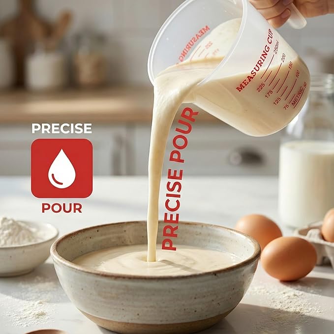 8 Pcs 1 Cup Capacity Plastic Measuring Cup, 8 Oz/250 ml Clear Graduated - Image 6