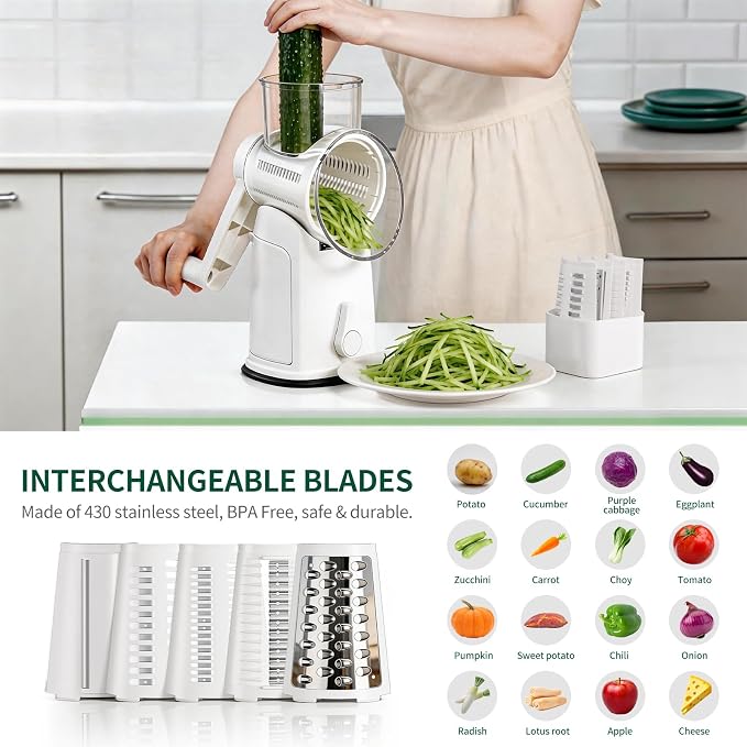 The CoveCarol rotary cheese grater comes - Image 3