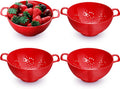 Baderke 4 Pack Mini Colander for Kitchen Plastic Berry Strainer by Baderke