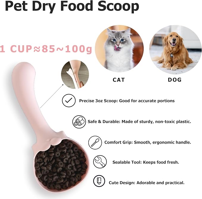 Multifunctional Pet Food Scoop and Spatula Set Pet Dry Food Scooper + Cat Wet - Image 4