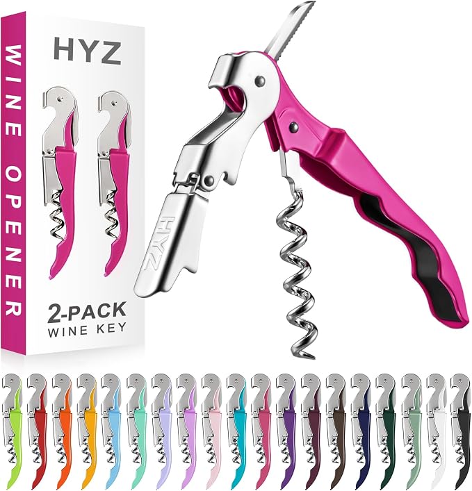 HYZ 2-Pack Wine Opener Waiter Corkscrew, Professional Wine Key by HYZ