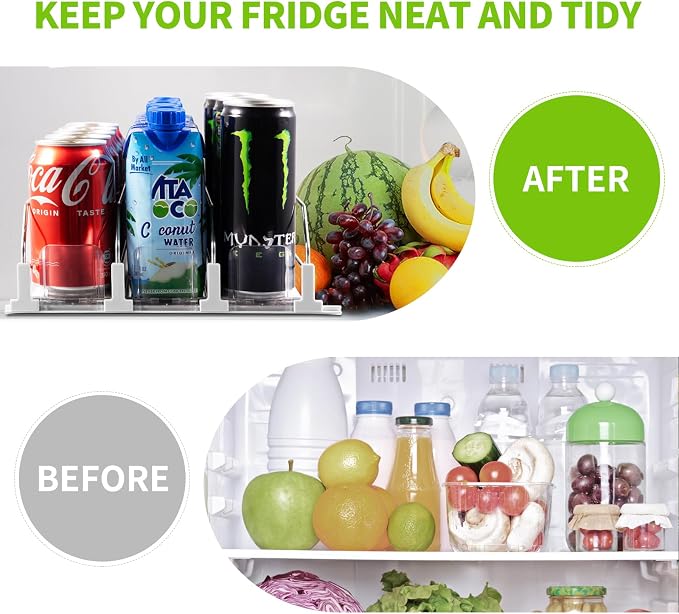 Drink Organizer for Fridge, Soda Can Dispenser for Refrigerator, Automatic - Image 3