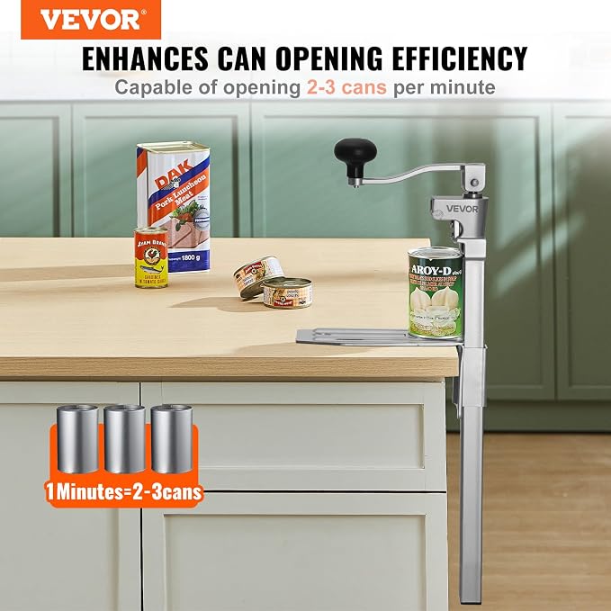 VEVOR Commercial Can Opener, Heavy-Duty Manual Tabletop Cans Opener - Image 2