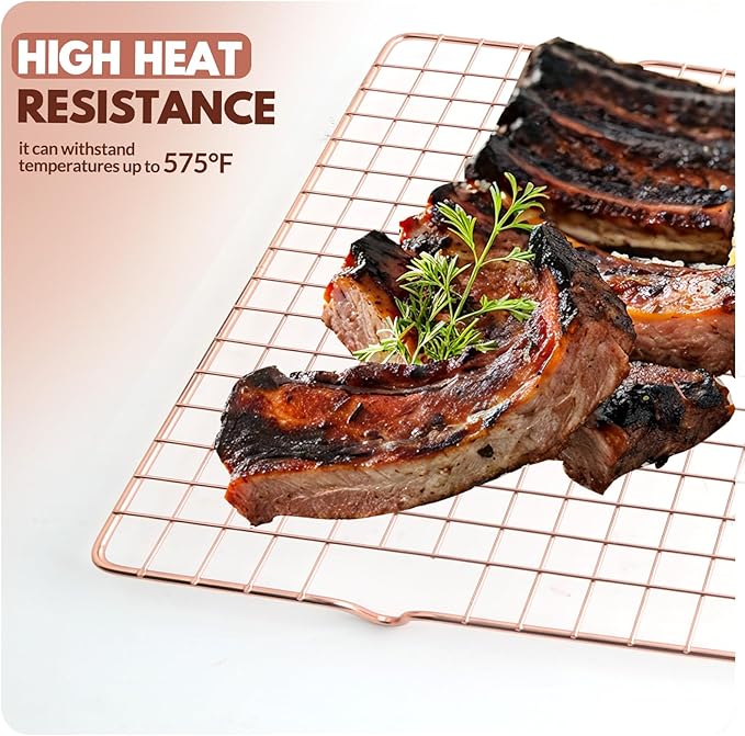 2 PCS Cooling Racks for Cooking and Baking, 14.8x10 Inches Stainless Steel - Image 6