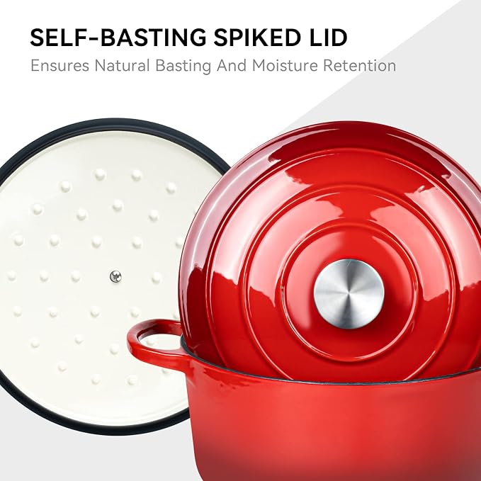 Miereirl 6 Quart Enameled Dutch Oven Pot - Image 3
