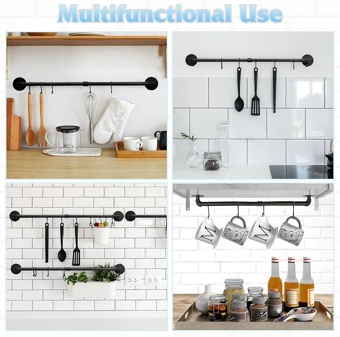 24 inch Pan Rack Wall Mounted Set of 2, Pan Hangers - Image 6