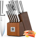imarku 15-Piece Knife Block Set Built-in Sharpener, Japanese High Carbon by imarku
