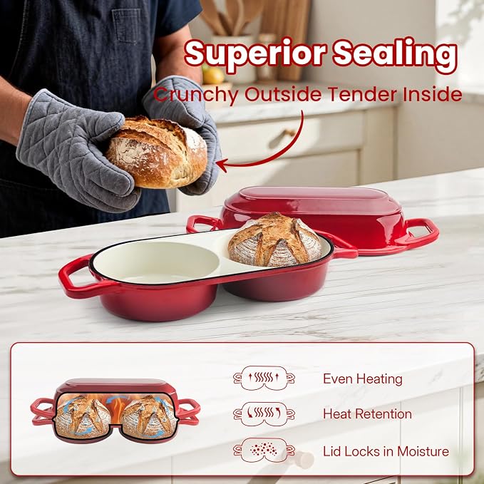 YONILL Mini Double Dutch Oven for Sourdough Bread Baking - Image 4