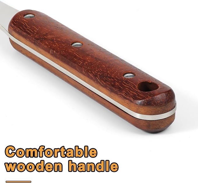FJNATINH Stainless Steel Wok Spatula, Skimmer Ladle Tool Set, Mirror Polished - Image 9