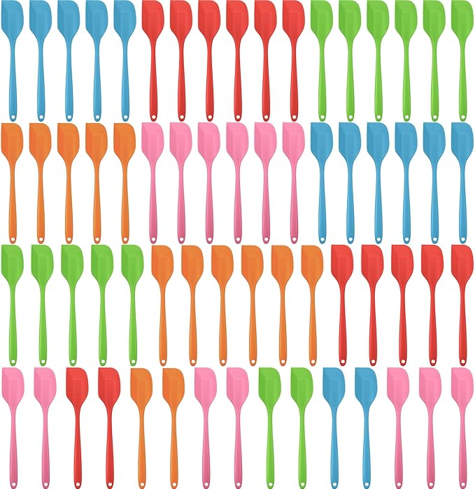 Irenare 65 Pcs Mini Silicone Spatulas Bulk 8.3 Inch Heat Resistant Scrapers by Irenare