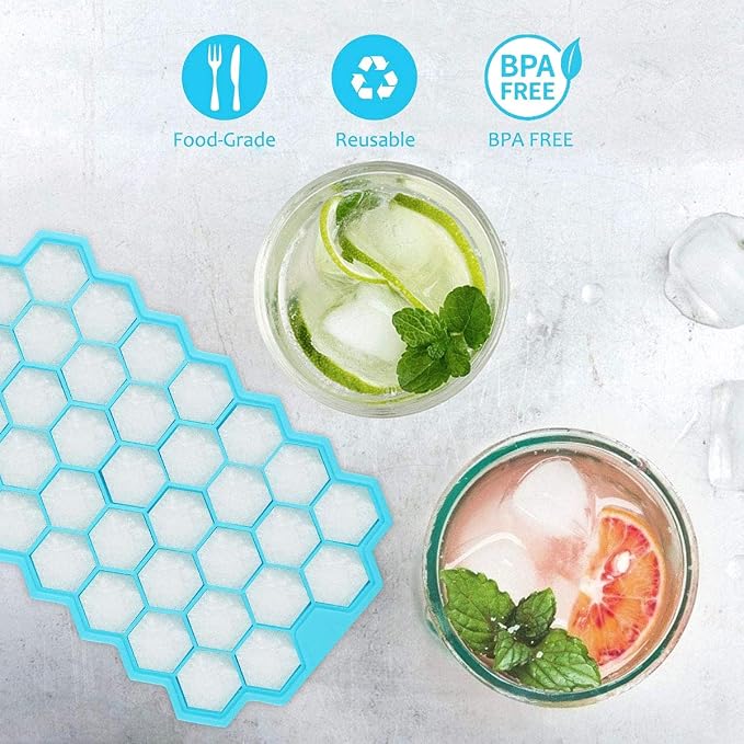 Azyh Ice Cube Trays for Freezer, 2 Pack Ice Cube Tray - Image 6