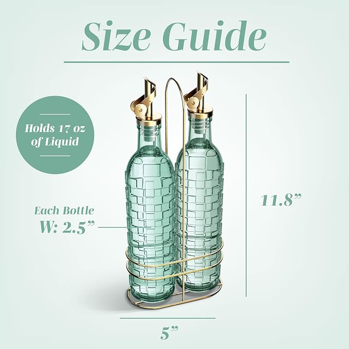 COOK WITH COLOR Glass Olive Oil Bottle Dispenser - Image 5