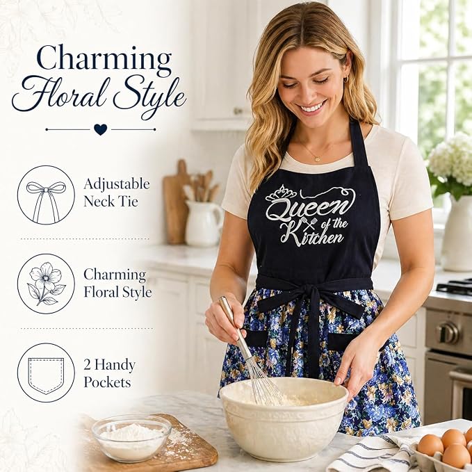 Cute Floral Aprons for Women - Image 2